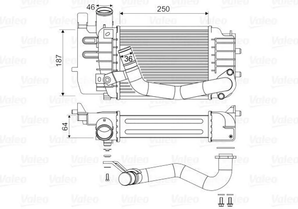 Intercooler Valeo anti perte puissance refroidisseur d'air Yaris P9