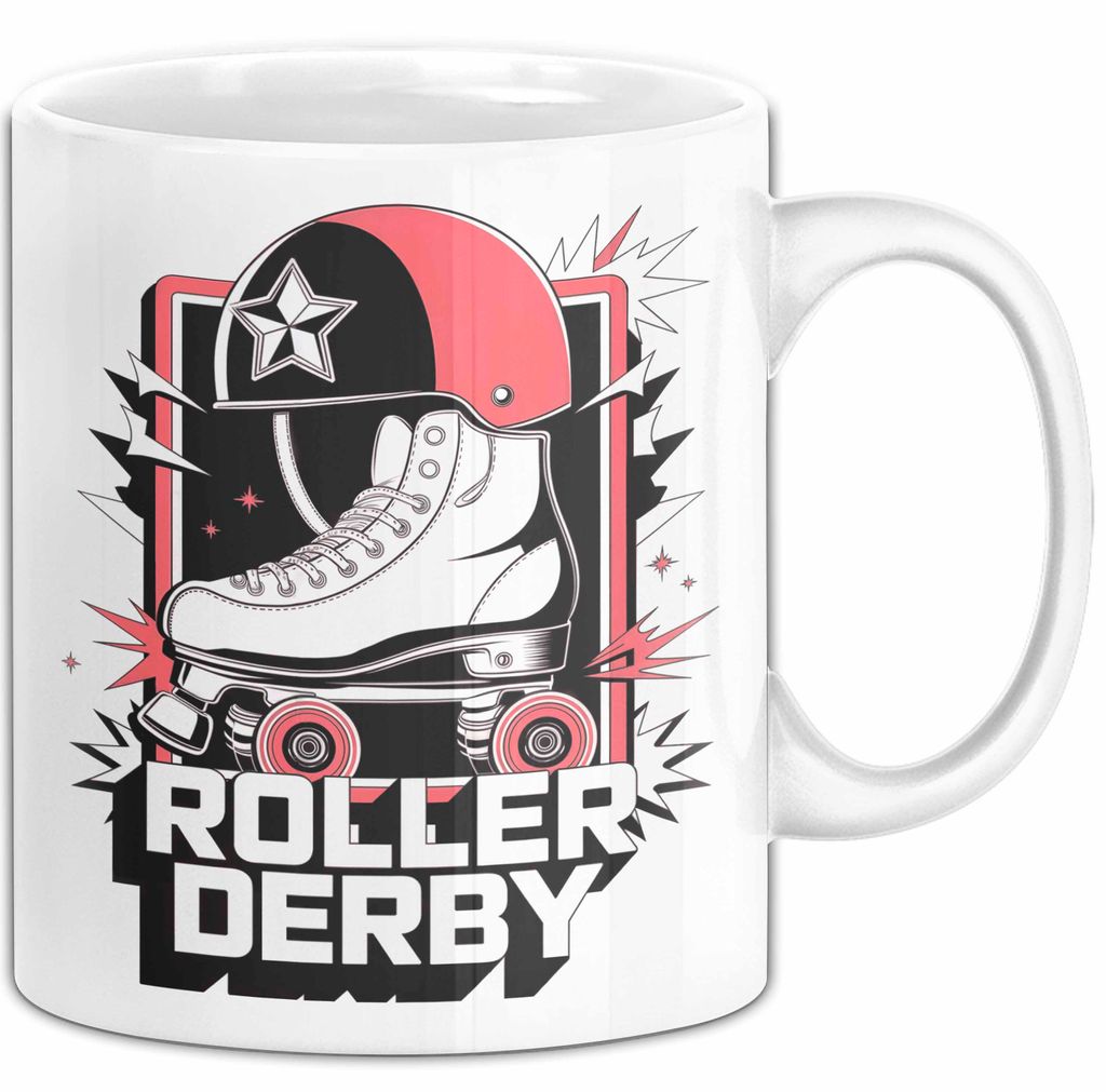 Roller Derby Spieler Tasse Geschenk Lustige Geschenkidee Spruch Für Derby Fans (Weiß)