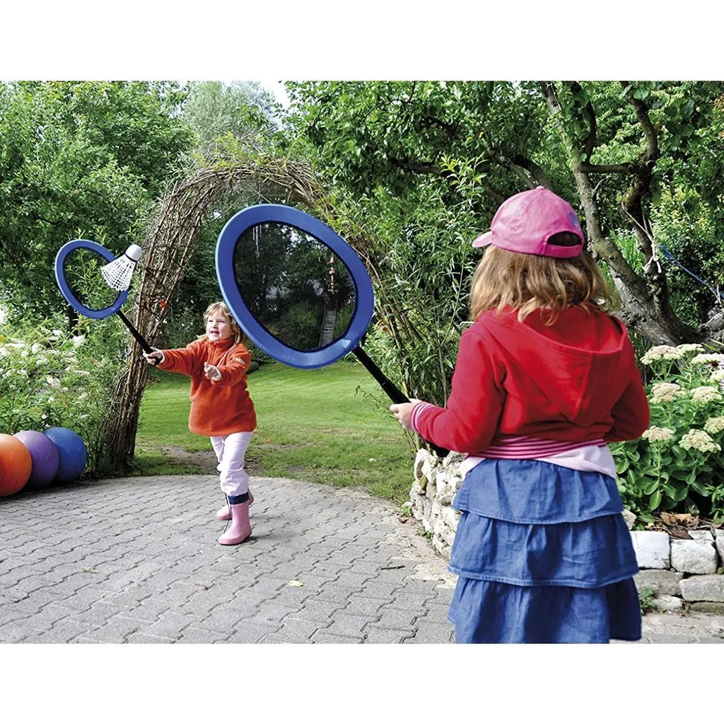 Set de badminton robuste Eduplay Mega - Raquettes légères et sac inclus