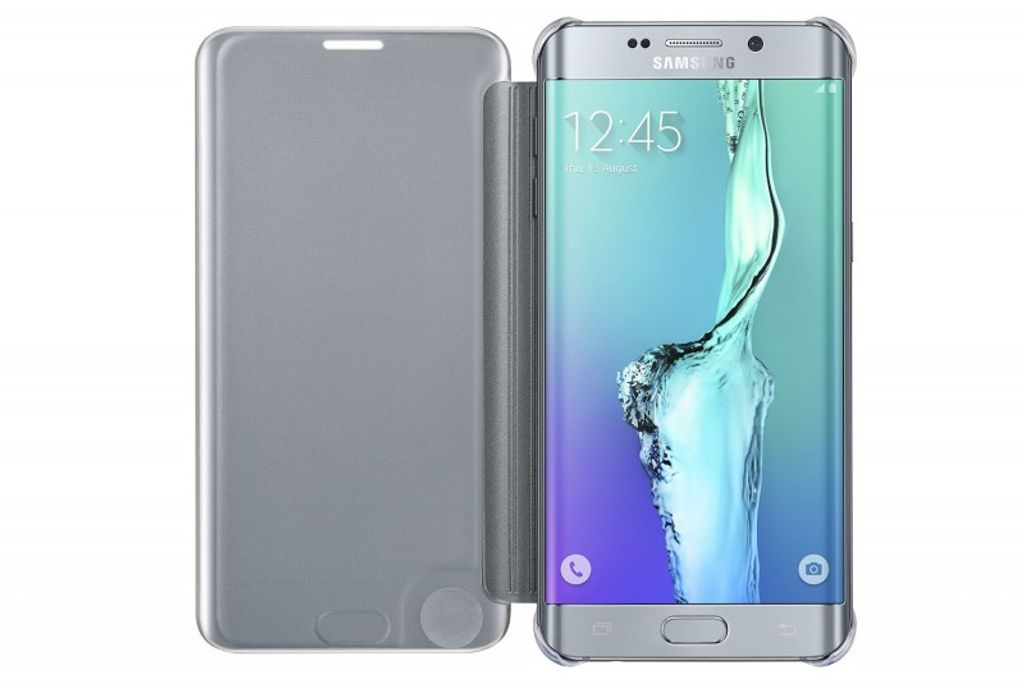Samsung EF-ZG928CS Clear View Cover für Galaxy S6 Edge+ G928T silber
