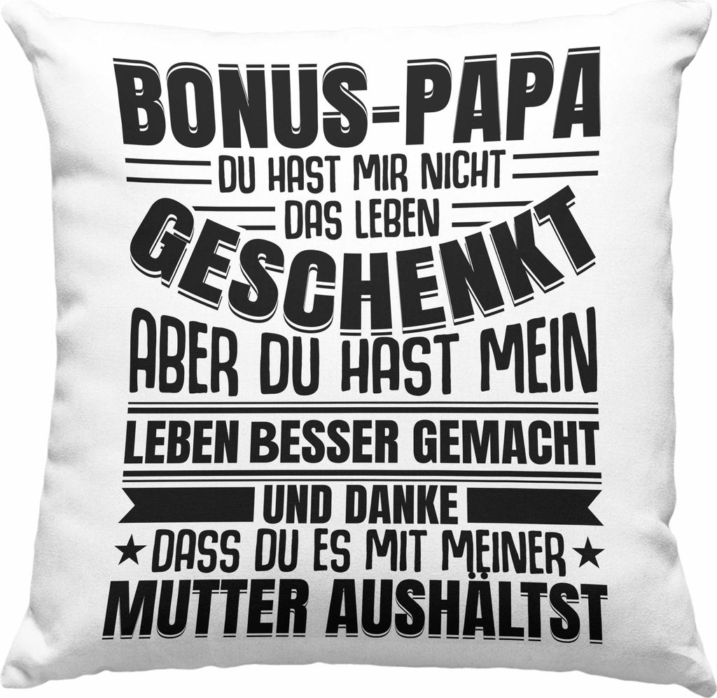 Trendation - Stiefvater Geschenk Deko-Kissen mit Füllung Produktbild 