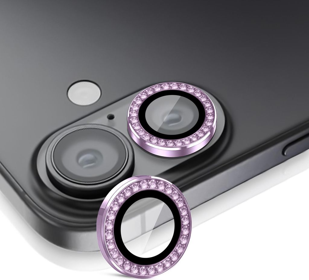 Kamera Linsenschutz Glas Set mit Schmucksteinen für Apple Produktbild 