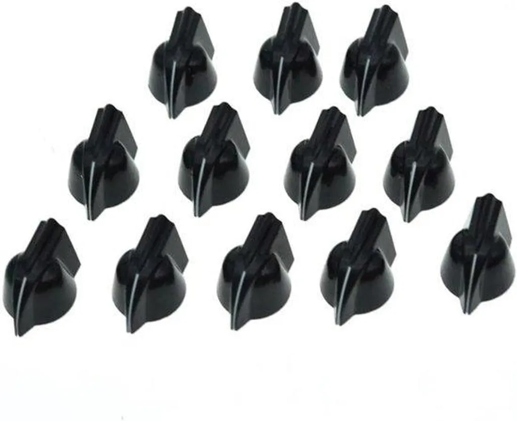 Lot de 12 boutons-poussoirs vintage noirs pour restaurer meubles anciens