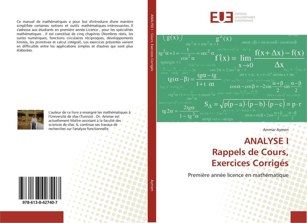 ANALYSE I Rappels de Cours, Exercices Corrigés