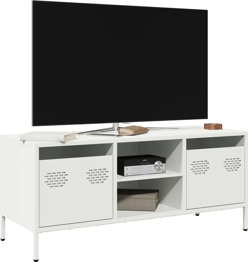Mobile TV Industrial Maison Exclusive Acciaio Bianco 101,5cm | Gaming Setup