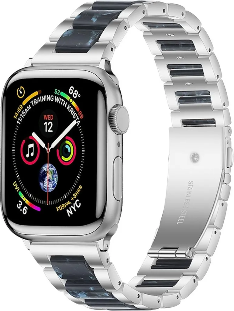 Bracciale Apple Watch 45mm 44mm Metallo Resina - Business Edition