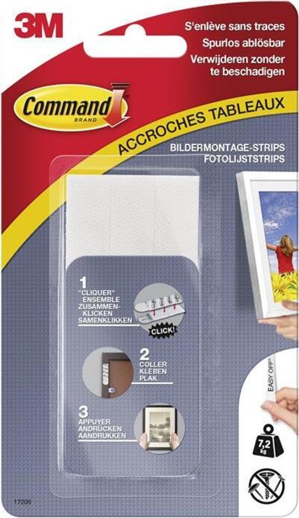 3m Command Bilder-Montagestreifen Strips, Größe: L, weiß Produktbild 3