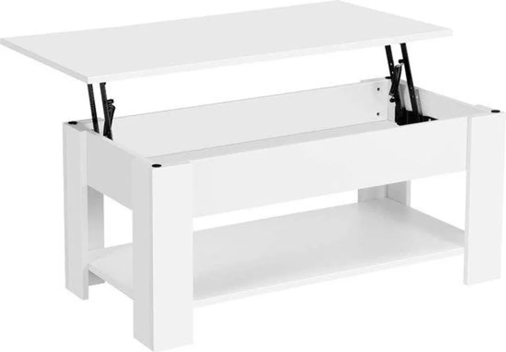 Table basse pour manger devant la télé blanche ajustable et modulable