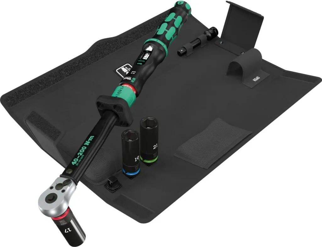 Clé dynamométrique Wera Click-Torque C 3 robuste avec 3 douilles auto