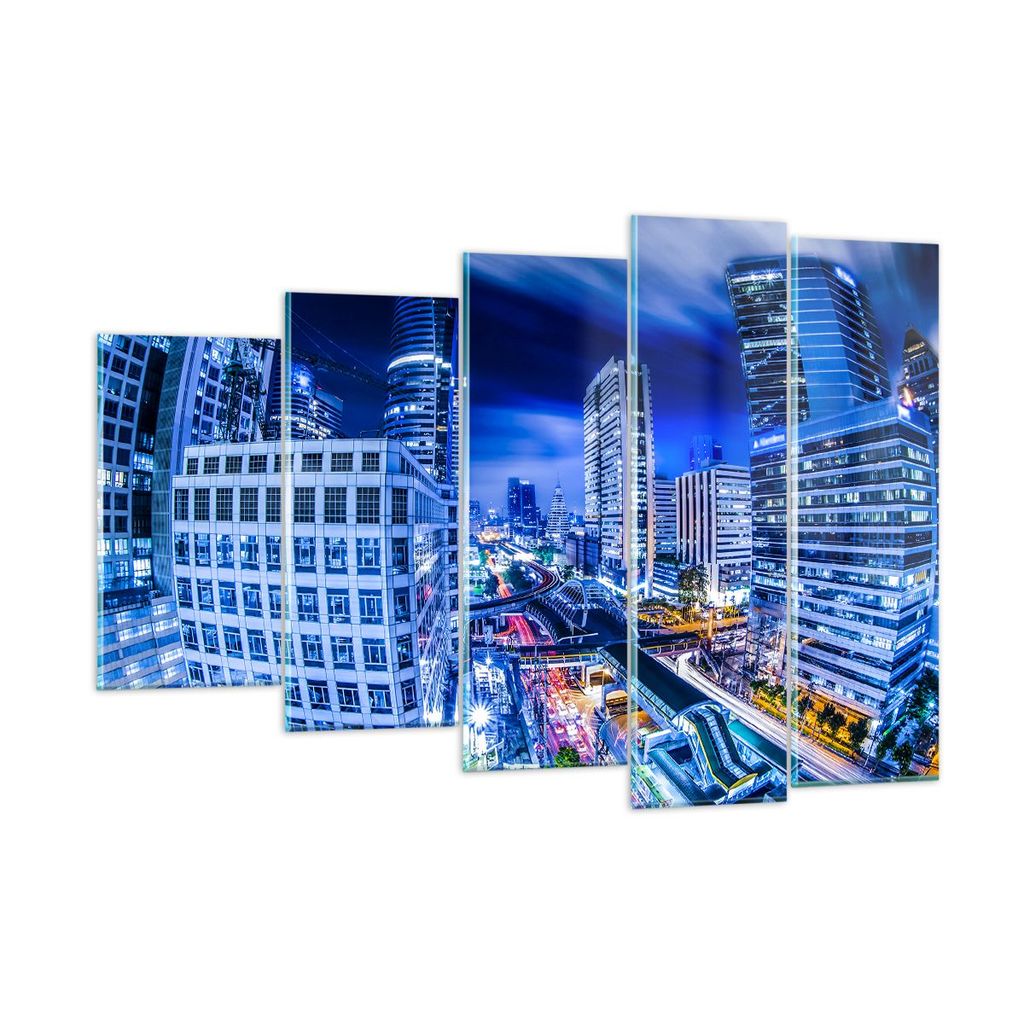 Bilder auf glas - Asien bangkok stadt architektur - 150x100cm - Glasbilder - Wandbilder - Kunstdruck - Wanddekoration aus Glas - Glas Bilder - Wand...
