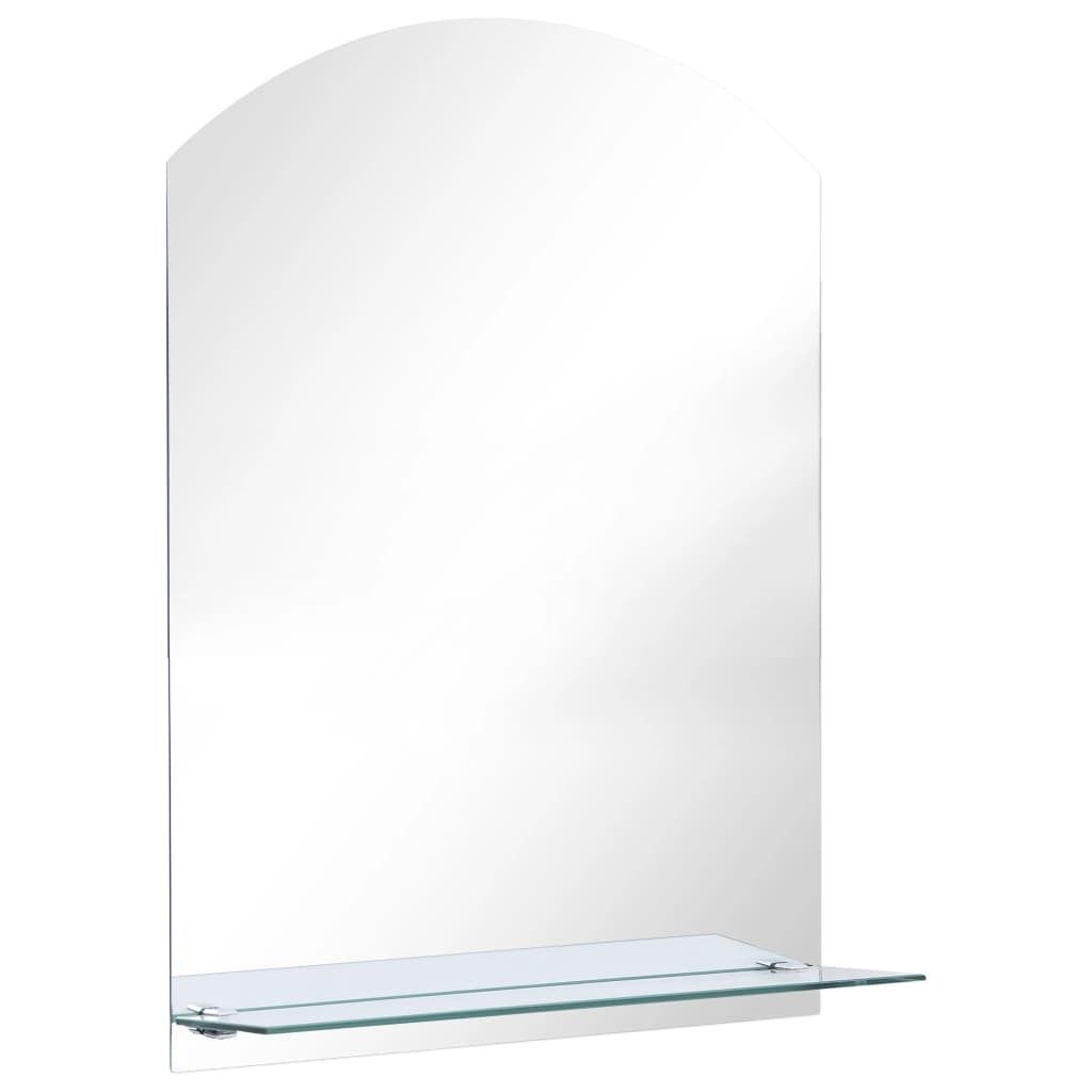 vidaXL Nástenné zrkadlo s policou 50 × 70 cm z tvrdeného Obrázok produktu 