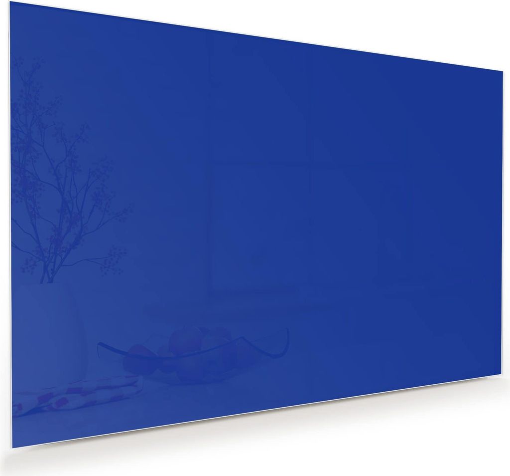Glasbild 90x60cm in XXL für Wohnzimmer, Schlafzimmer Motiv Königsblauer Hintergrund II