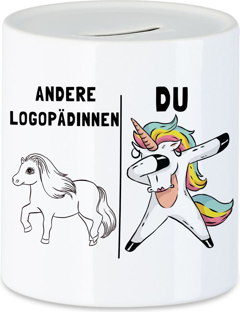 Andere Logopädinnen Du Spardose Pferd Einhorn Humor Lustig Unicorn Geschenk Apotheke