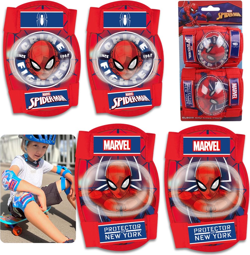 MARVEL Spider-Man Knie- und Ellenbogenschützer für Kinder, Produktbild 