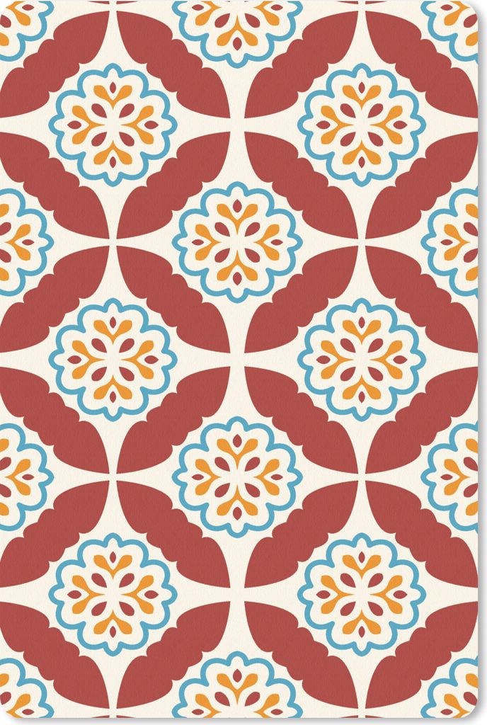 MuchoWow Mauspad Mousepad Blumen - Fliese - Muster 40x60 cm - Mousepads - Maus Mat - Pad - Mausunterlage - Schreibtisch Accesoire