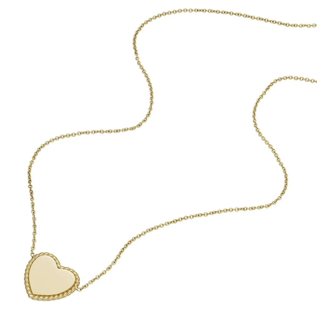Collier Femme Cœur Fossil JF04360710 en Acier Inoxydable Doré 46 cm - 2