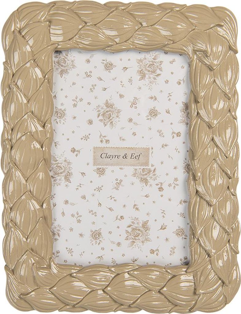 Clayre & Eef Bilderrahmen 10x15 cm Beige Kunststoff