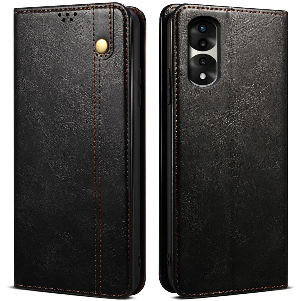 Custodia a Libro Honor 70 Pro: La Compagna di Viaggio in Pelle Nera
