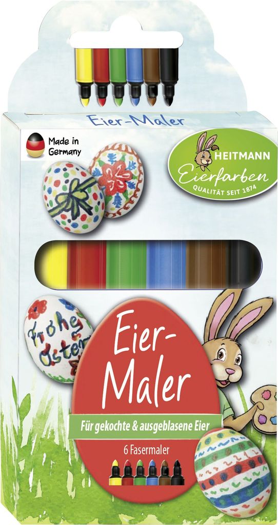 Heitmann Eierfarben 60008 - Malstifte zum Bemalen von Produktbild 