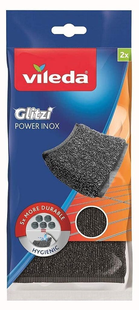 Grattoir Acier Inoxydable Glitzi Inox Power 141656 Vileda. Image du produit 