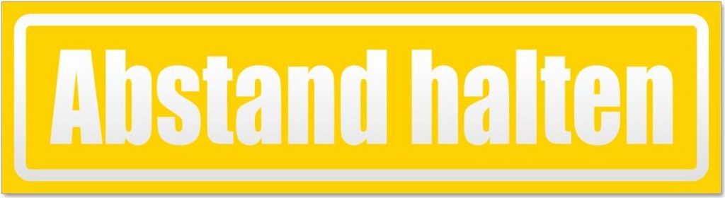 Abstand halten invertiert Magnetschild Schild magnetisch