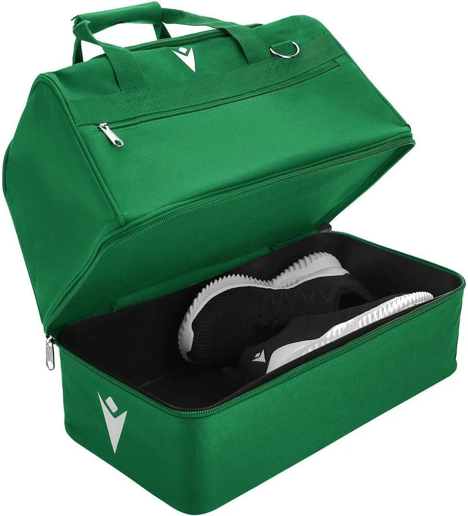Sac de Foot Macron Rocket Medium Vert avec Casier Inférieur Rigide - 2