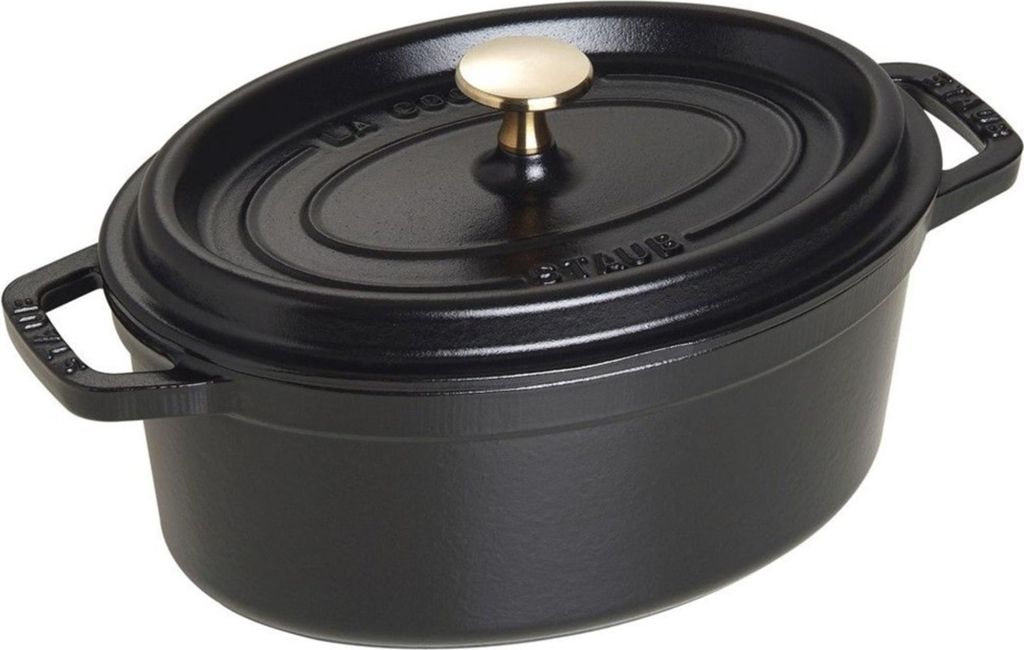 Staub Cocotte, 23 cm | Schwarz | oval | Gusseisen (40500-231-0)