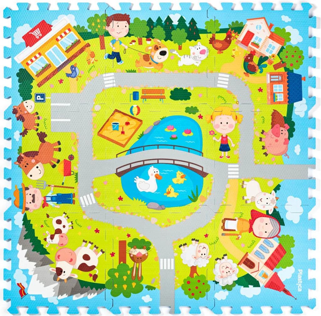 Plastica Pěnové Puzzle Vesnice 9Ks 105591651 Obrázek produktu 