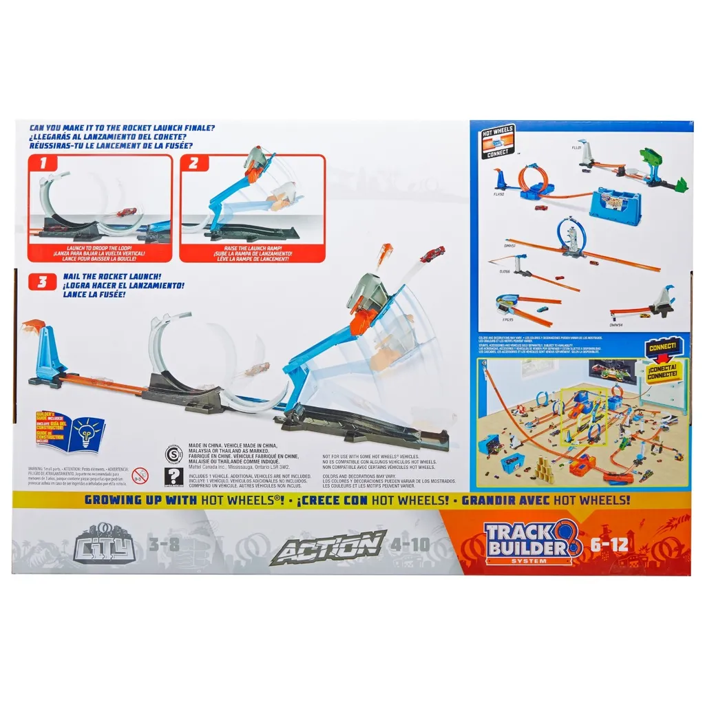 Hot Wheels Lancement de Fusée avec Cascade Transformable et Circuit 3en1 - 16