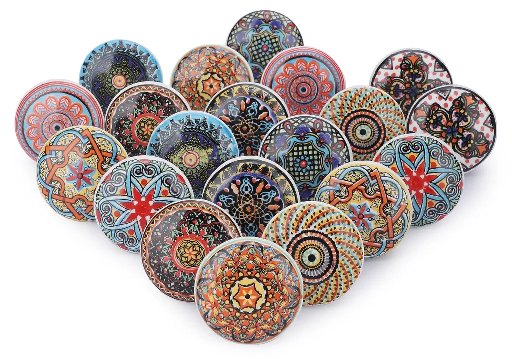 Boutons de Meubles Vintage en Céramique pour Rénovation Facile Lot 20