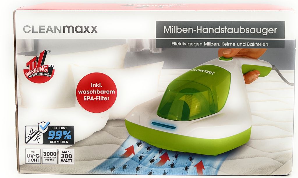 CLEANmaxx Milben-Handstaubsauger Produktbild 