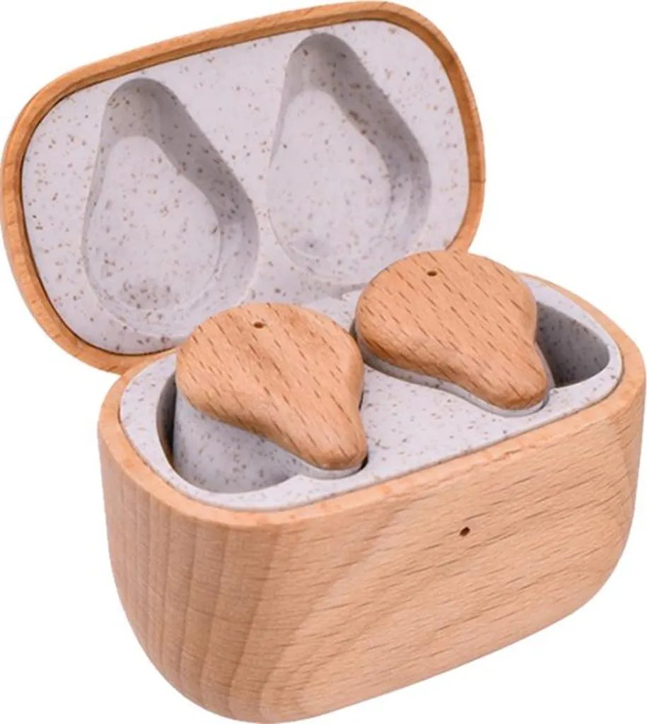 Prixton Écouteurs sans fil PF4950 en bois de bouleau - Son haute définition
