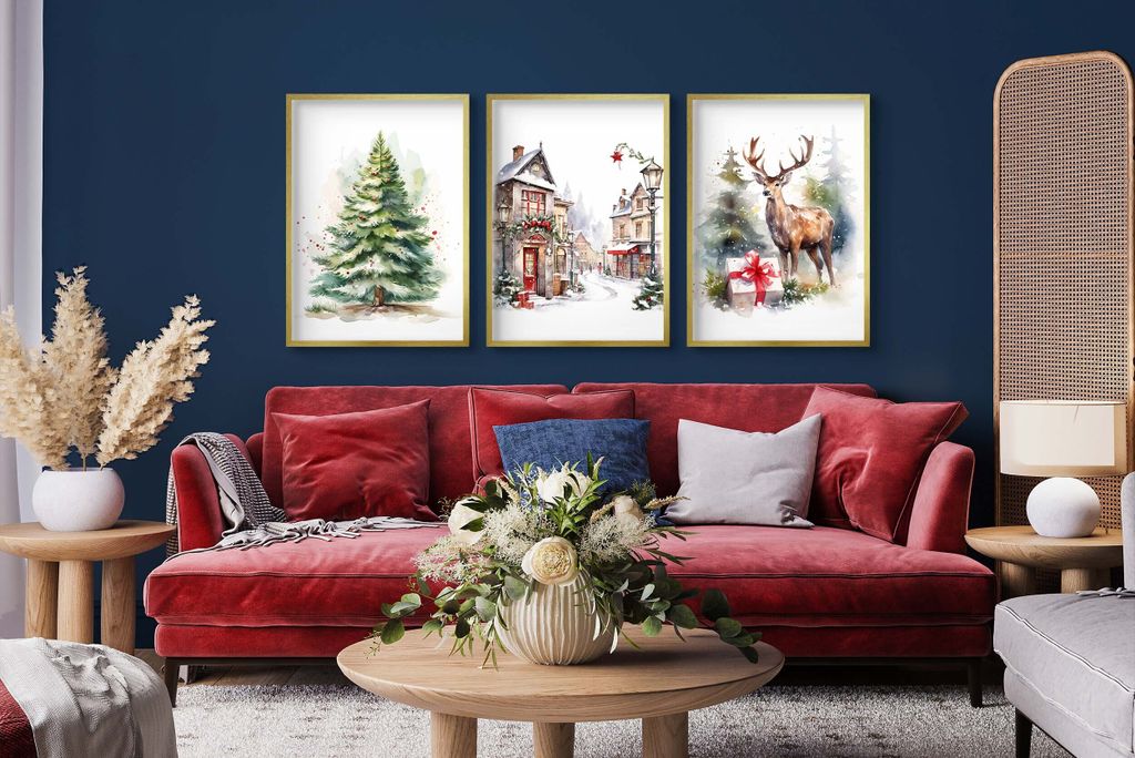 DECOWALLS Poster Set 3 Teile - Weihnachtsposter für Produktbild 