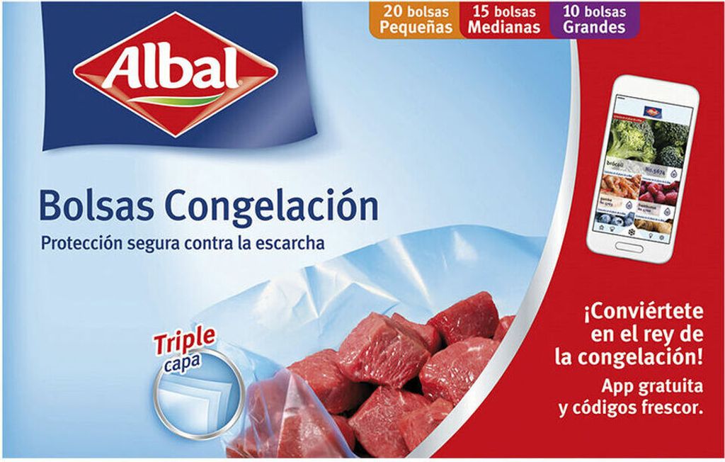 Sacchetti riutilizzabili per alimenti Albal freezer 45 Immagine del prodotto 
