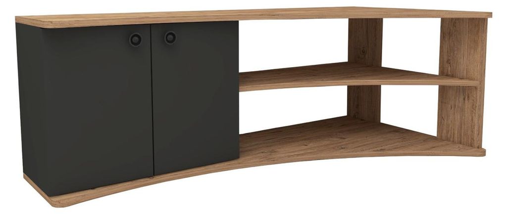 Meuble TV d'angle en bois "Termera" - 135 x 67 x 48 cm - Image du produit 