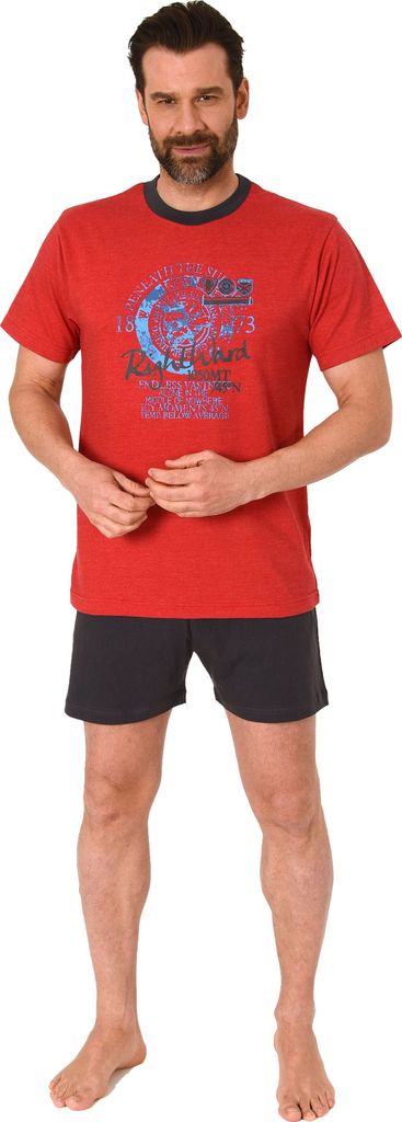 Kurzer Herren Shorty Schlafanzug in tollen Farben - 122 105 10 755 ; rot , 56
