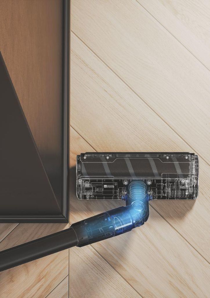 Hoover HF401H 011 Beutelloser 2-in-1-Stabstaubsauger schwarz silber