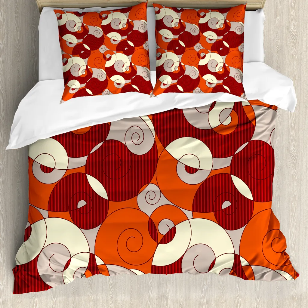 Copripiumino ABAKUHAUS 200x200 Arancione Rubino: Comfort Antiacaro