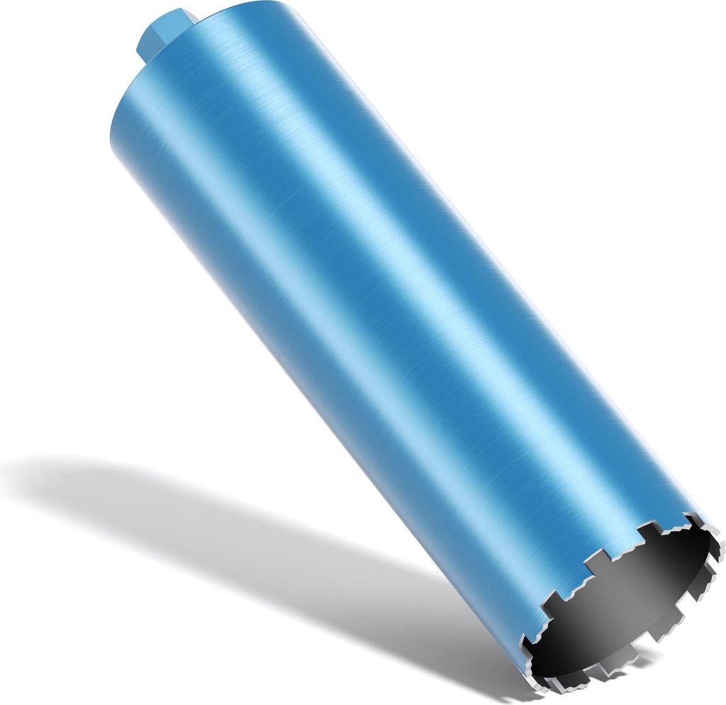 Wiltec Diamantbohrkrone Typ 1 (Shark) Ø 132 mm, Bohrkrone 450 mm, 11/4 UNC Nassbohrkrone, Diamantbohrer für Beton, Stein, Granit