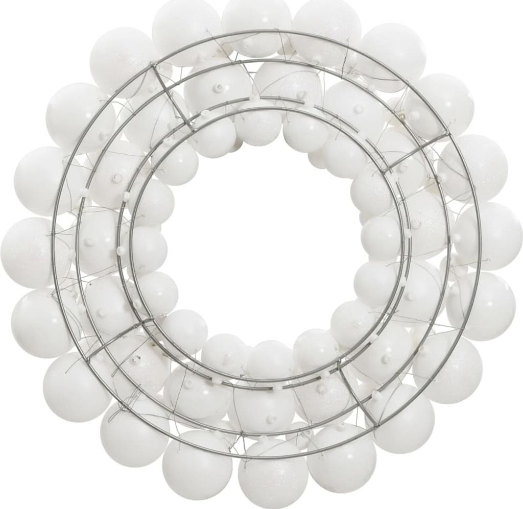 "SALE 2026" Weihnachtskranz Weiß 45 cm Polystyrol - Christbaumschmuck DE1910091