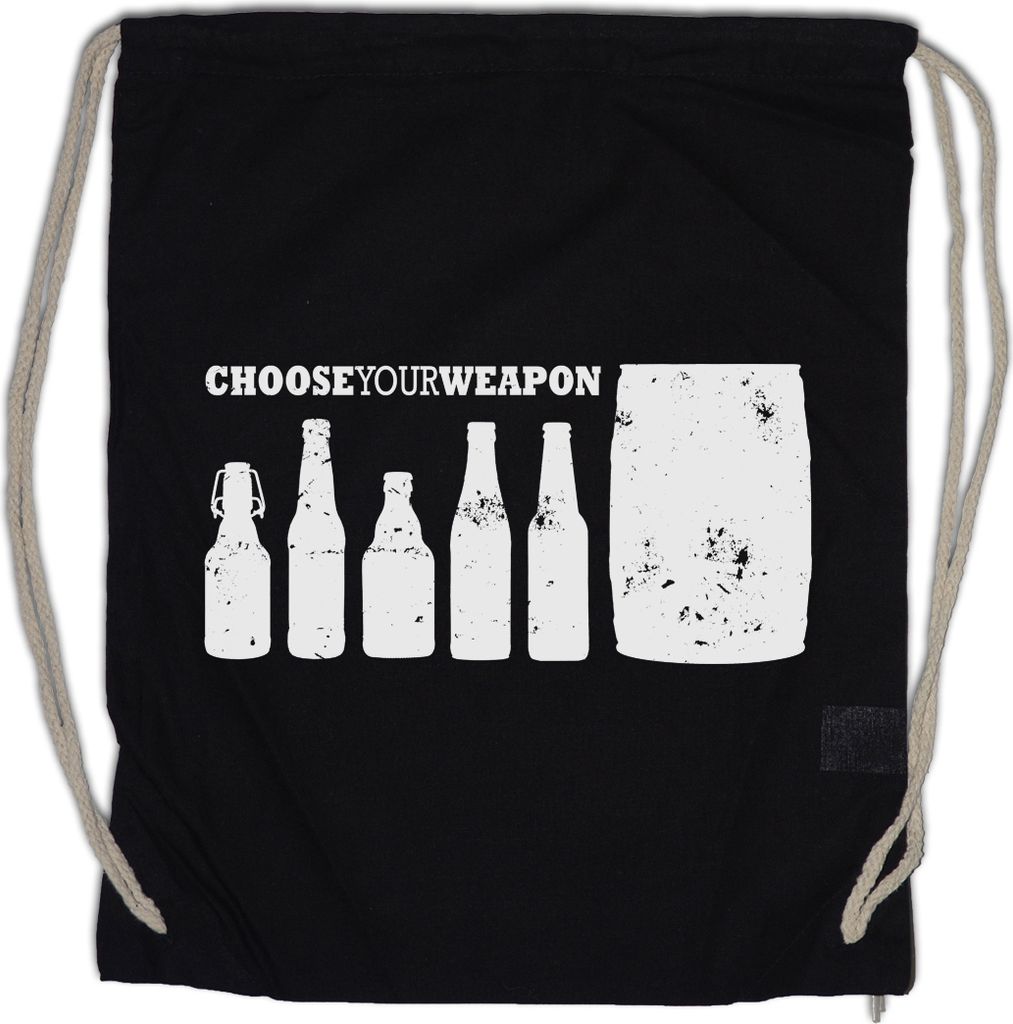 Urban Backwoods Choose Your Weapons I, Turnbeutel, Farbe: Schwarz