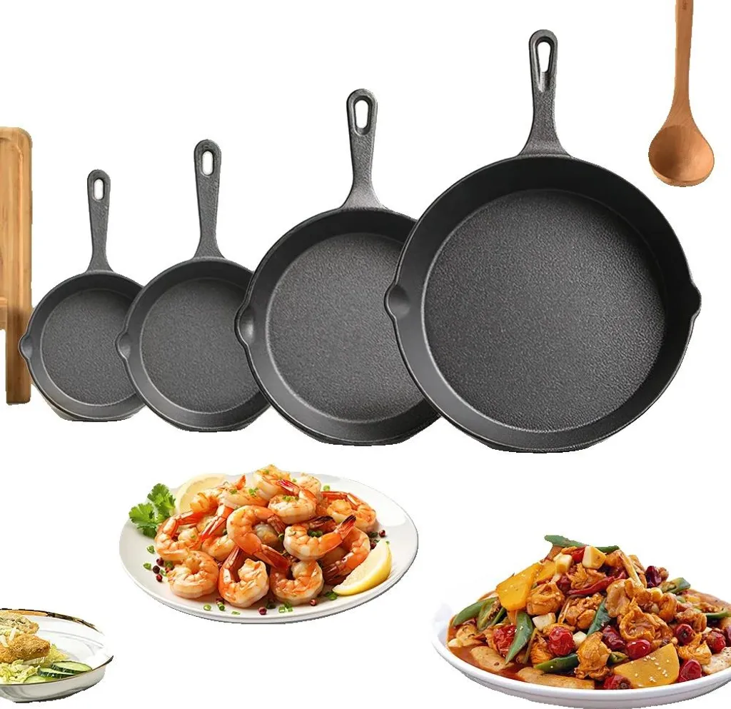 Wok Professionale Ghisa 30cm Leggero 1.6kg - Compatibile Induzione