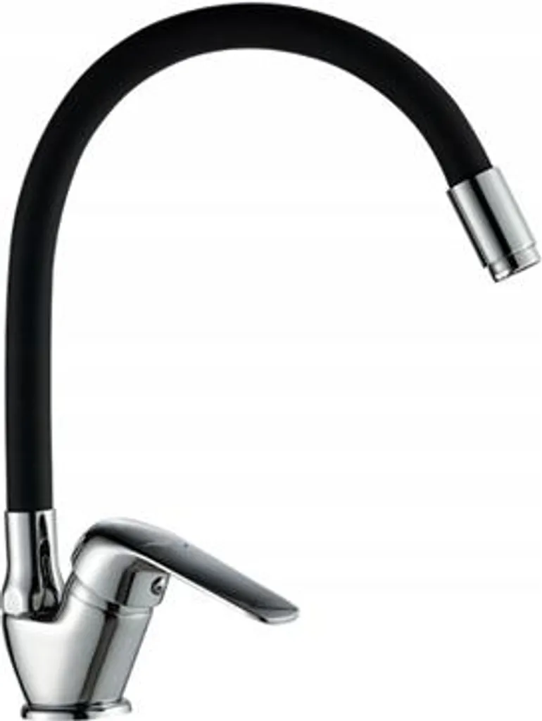 Miscelatore Cucina Nero ELZA Bocca Flessibile | Rubinetto Lavello Moderno