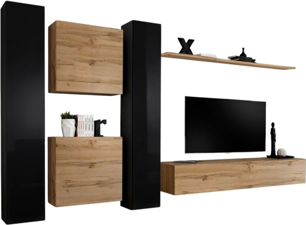 Meublorama AM-SWITCH 6-SWT SW 6*6C/116KG, 1 Regale, 5 Tür(en), Braun, Mitteldichte Faserplatte (MDF), 400 mm, 3300 mm