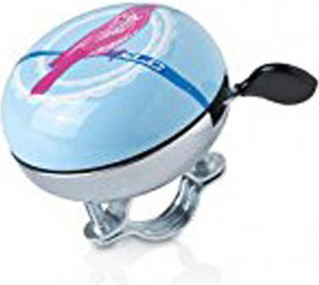 XLC DD-M09 Mingun Fahrradglocke Dekor Birds Ø 66 mm, blau/silber