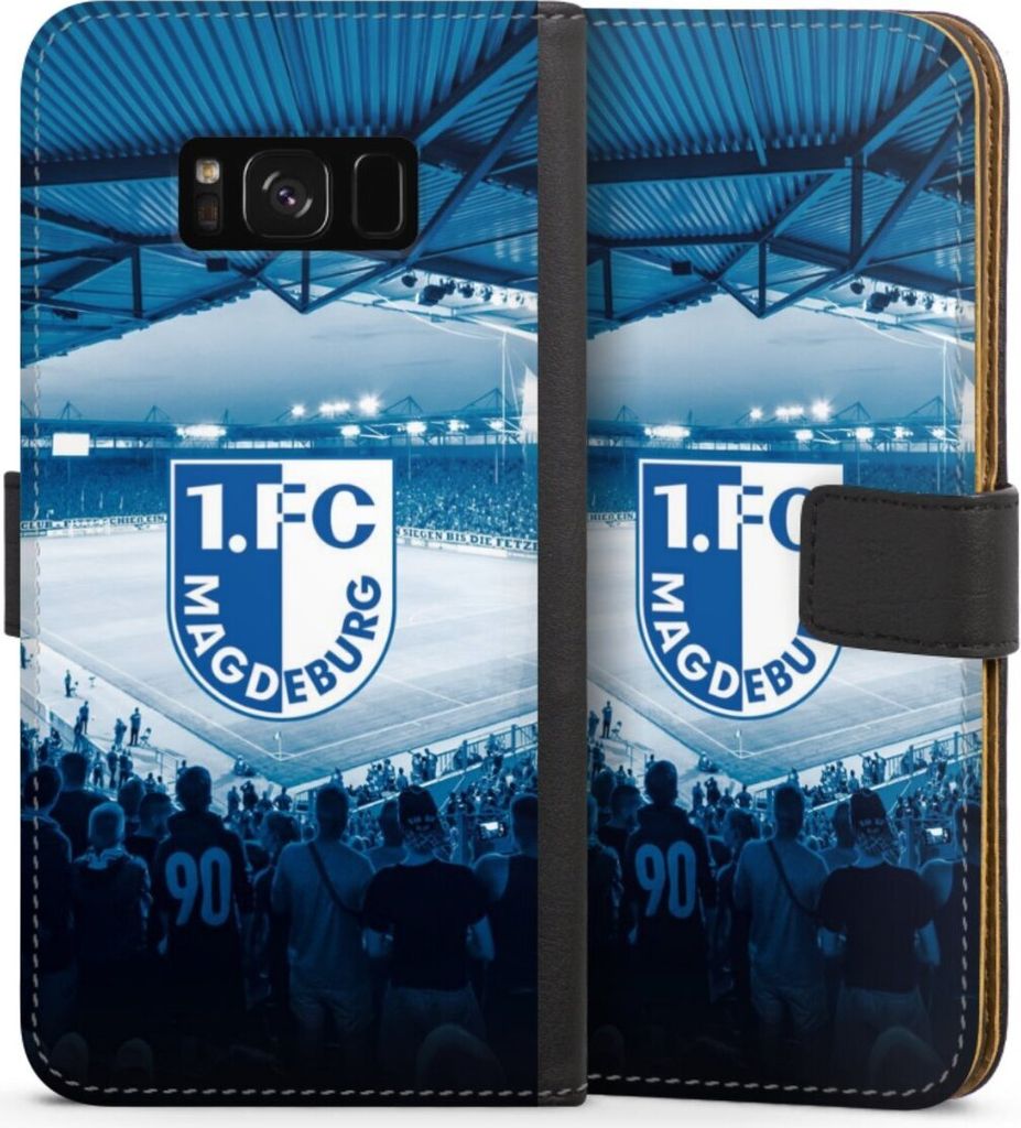 DeinDesign Klapphülle für Samsung Galaxy S8 Plus Handytasche Lederhülle Tasche Stadion 1. FC Magdeburg 1. FCM