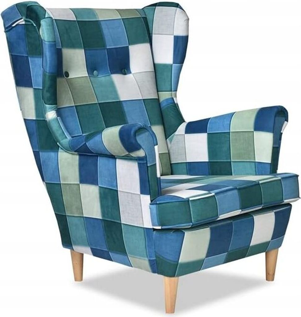 Family Meble Ohrensessel Print Relaxsessel Skandinavisch Bequemer Sessel Loungesessel Fernsehsessel Für Wohnzimmer Schlafzimmer Büro (M 129)