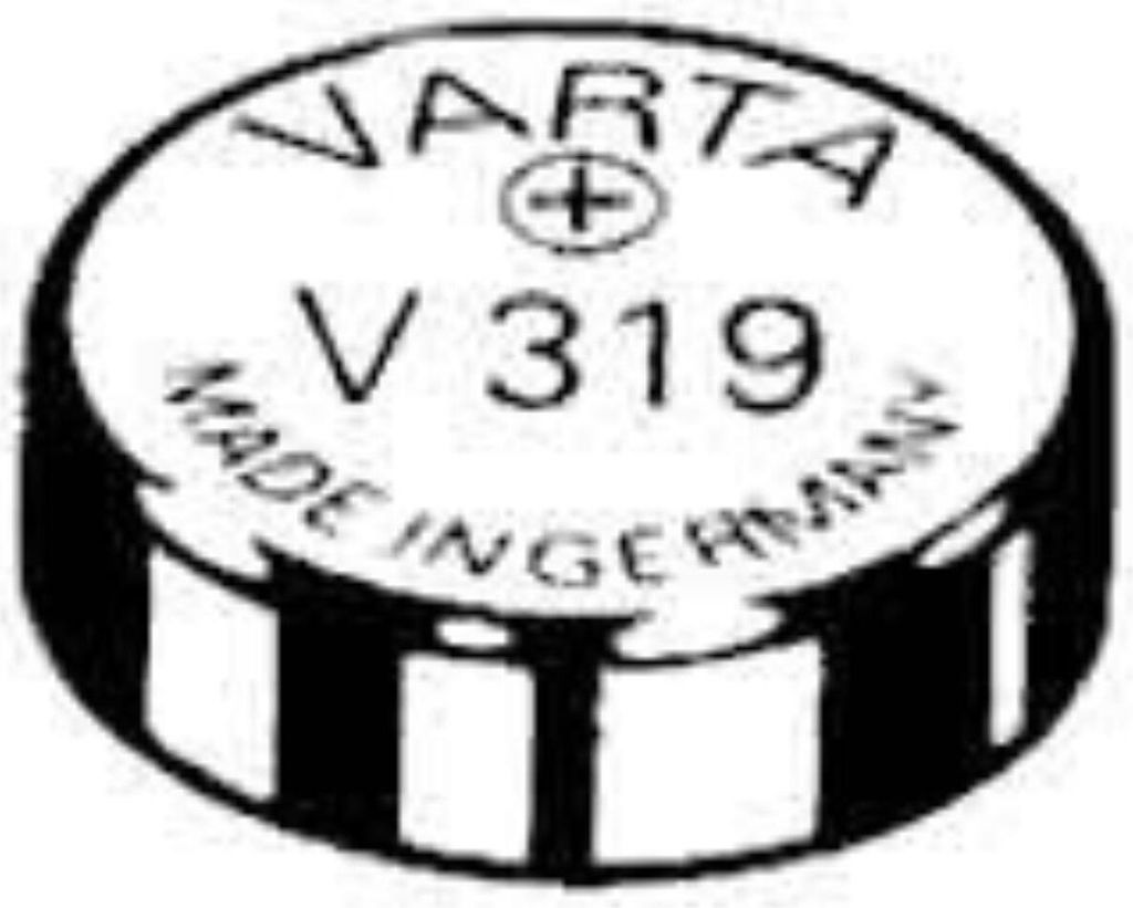 Varta V319, Siler-Oxid (S), 1.55 V, 16 mAh, 5.8 mm, 5.8 mm, Produktbild 