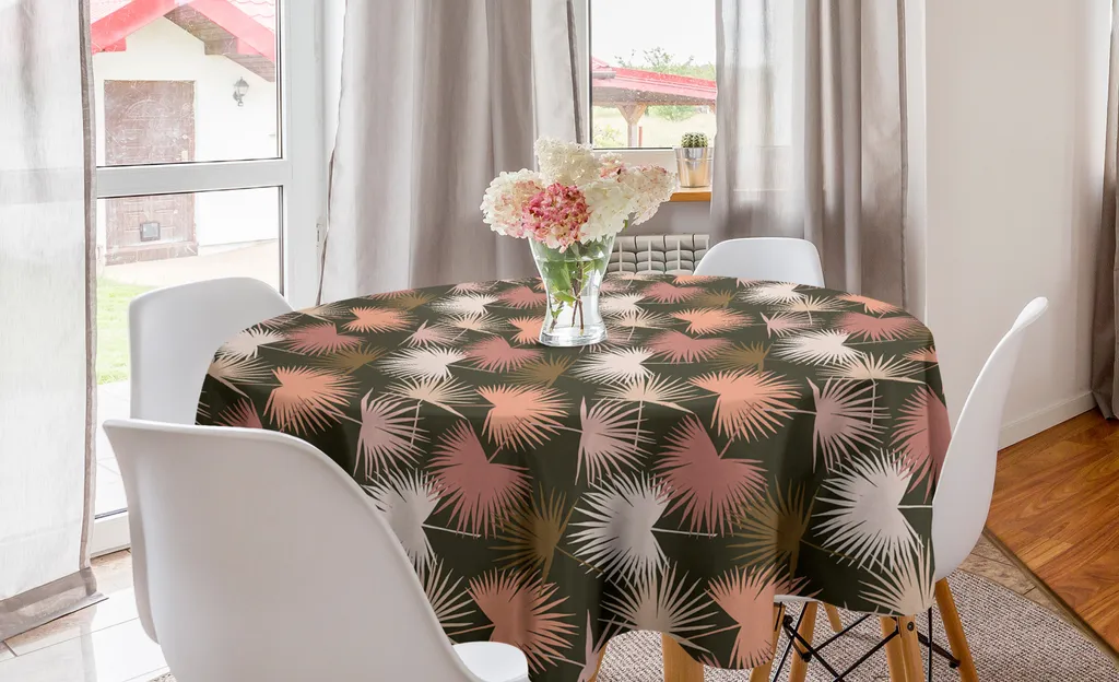 Tovaglia Circolare Botanica 150 cm - ABAKUHAUS Jungle Art Multicolore