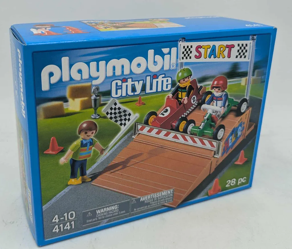 Jeu de karts miniature PLAYMOBIL 4141 pour circuit de course enfant 4+